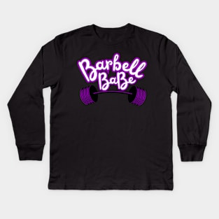 Barbell Babe Kids Long Sleeve T-Shirt